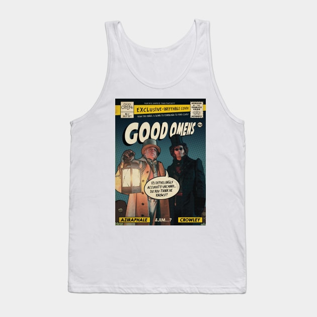 Good Omens Comic Book Tank Top by AppaArtCrafts